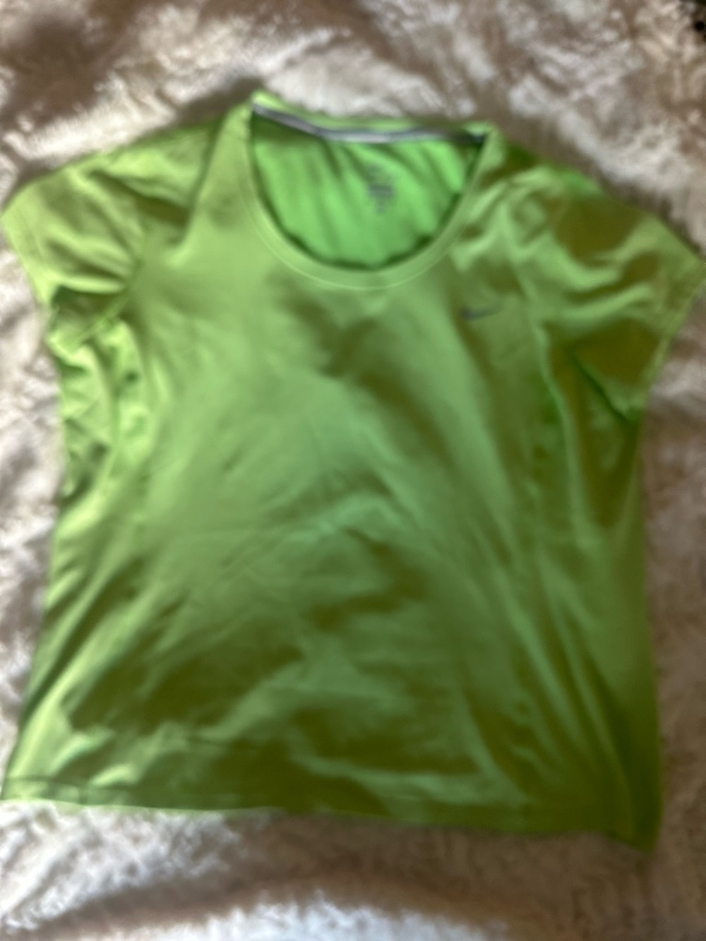 Nike Women's Dri-FIT Short-Sleeve Top Bright Green size XL - Picture 8 of 15